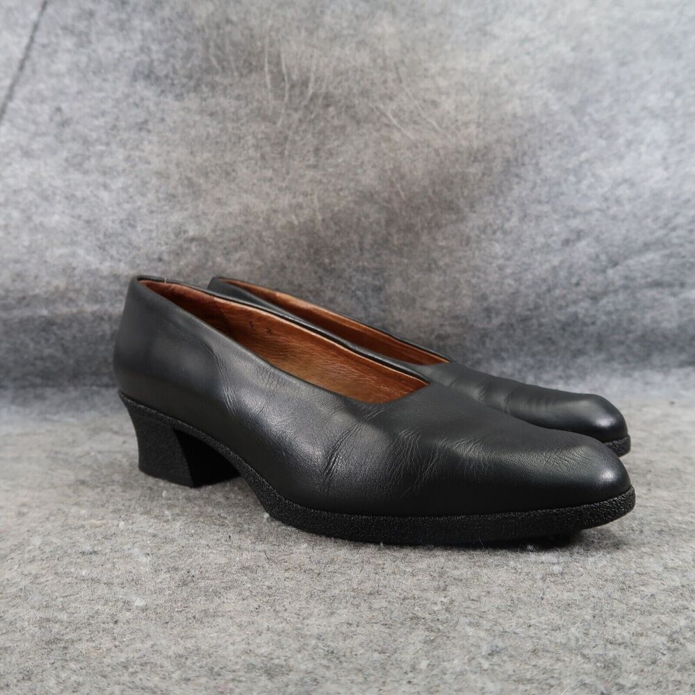 Vittorio Ricci Shoes Women 5 Pumps Classic Couture Leather Slip On Fashion Black